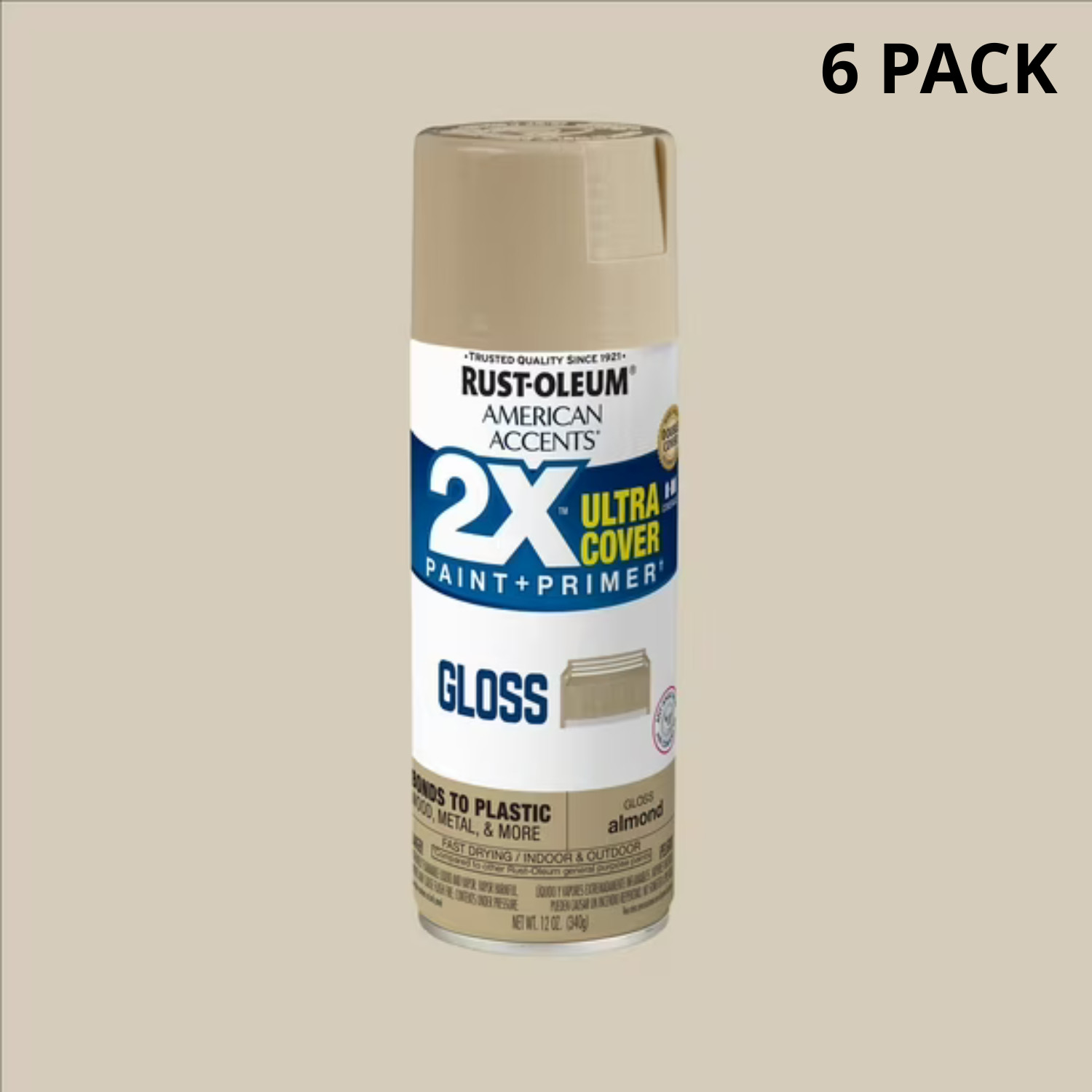 (6 PACK) American Accents 2X Ultra Cover Gloss Spray Paint, 12 oz, MultiColor
