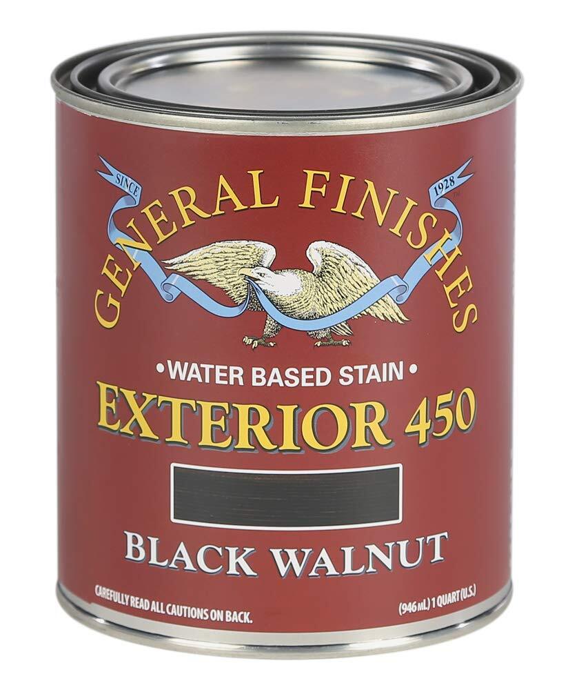 Exterior 450 Water Based Wood Stain, 1 Quart, Black Walnut