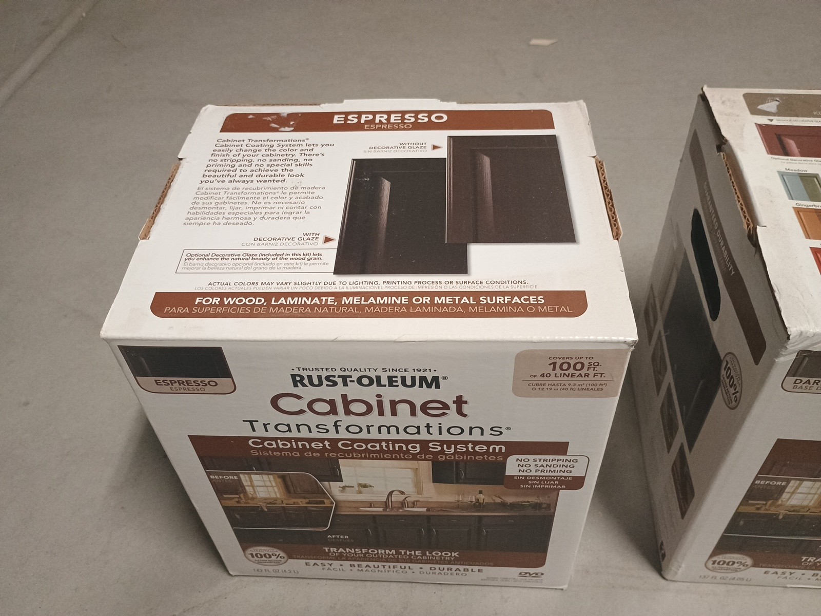 Rust-Oleum Cabinet Transformations Complete Coating Kit Light Tint Base New 2Lot