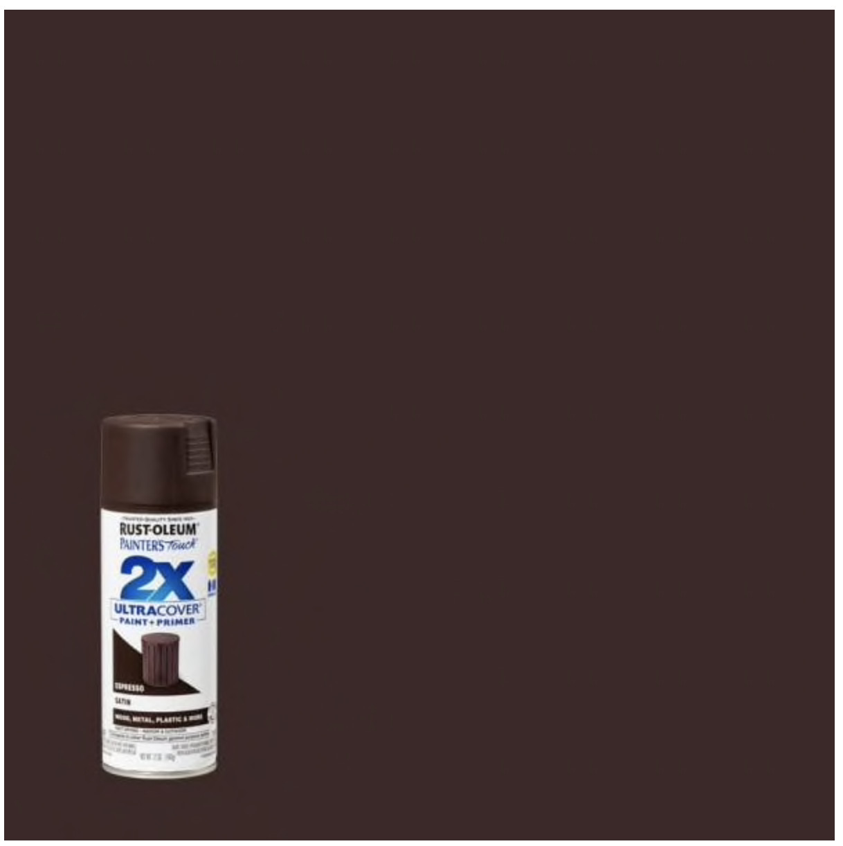 Rust-Oleum Painter’s Touch 2X Satin Espresso General Purpose Spray Paint 12 Oz.