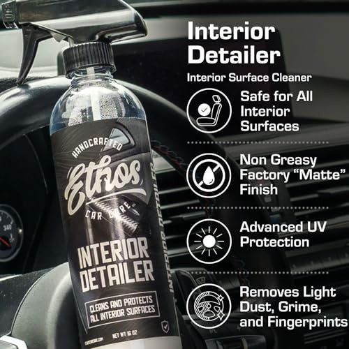 Ethos Interior Detailer Spray – Interior Car Cleaner Easily Cleans & 16oz