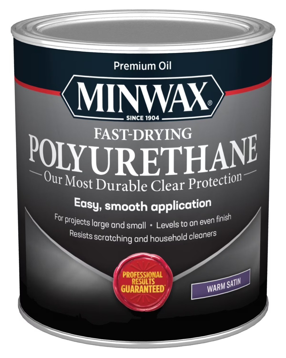 Minwax 63010444 Fast-Drying Polyurethane, Warm Satin, 1 Quart, (1 Piece, 1 Pack)