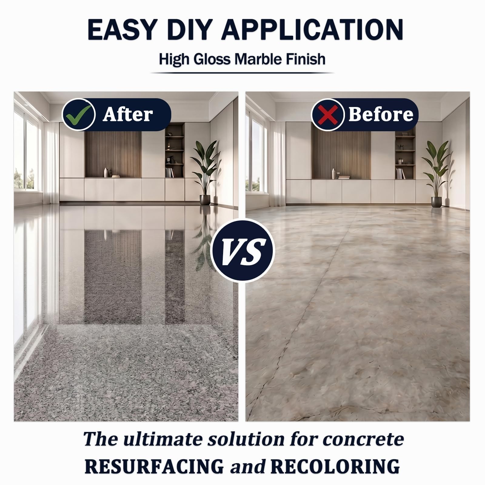 Colored Epoxy Floor Paint for Concrete | Self-Leveling, High-Gloss, Non-Slip Fin