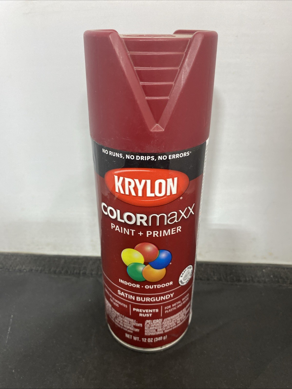 Krylon ColorMaxx 12 Oz. Satin Spray Paint, Burgundy Model: K05560007