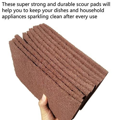 Premium 10 Pack 6″ x 9″ General Purpose Scuff Pads – Scuffing, Scouring, Brown