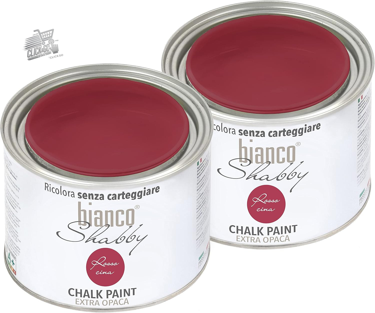 CHALK PAINT Red China Painting Shabby Chic Vintage Wall Furniture MATTE 2x500ml 1