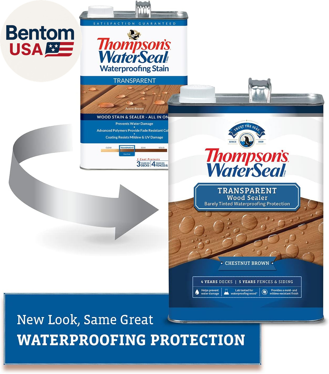 Thompson’S Waterseal Transparent Waterproofing Wood Stain and Sealer, Chestnut B