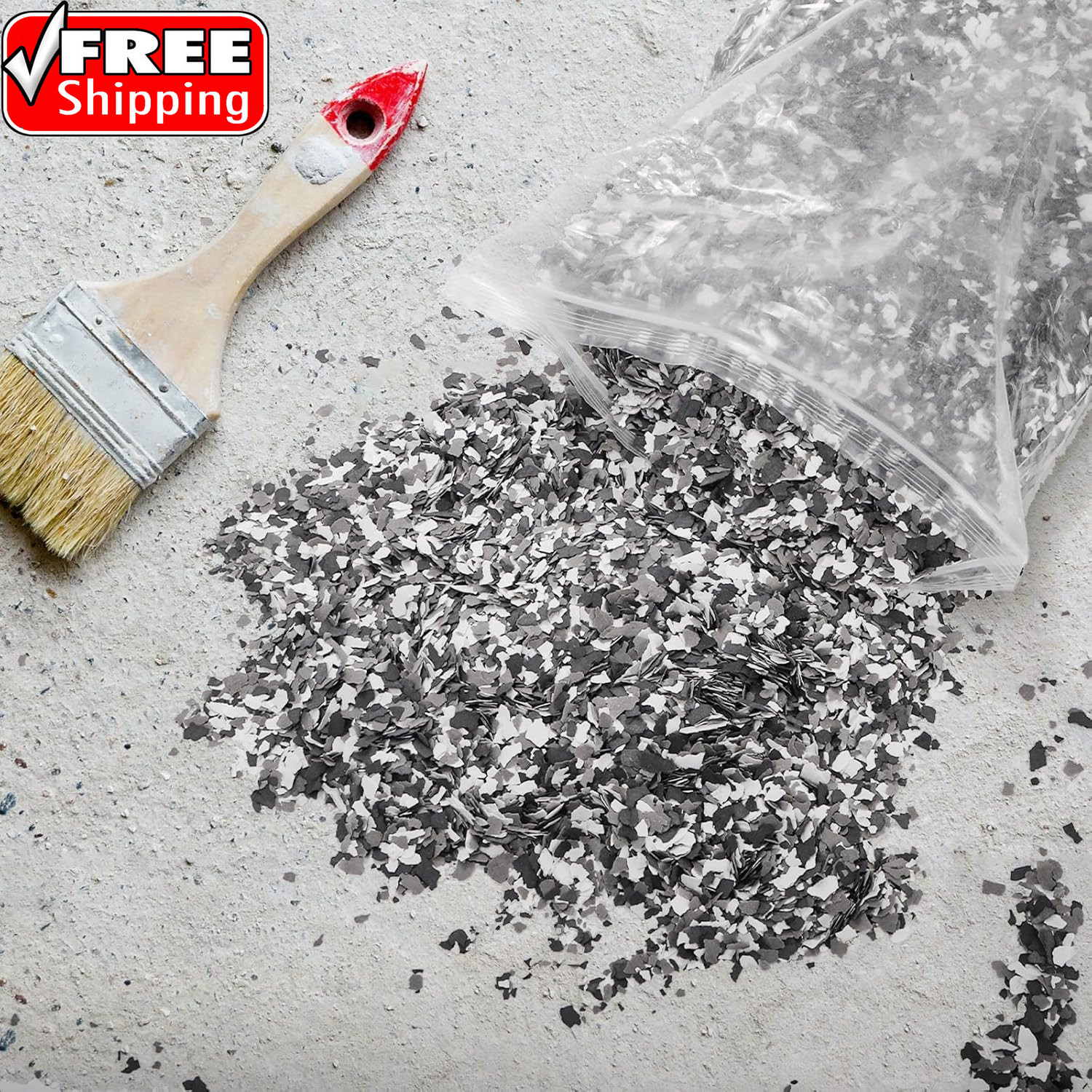 2 Kg/4.4 Lb Blend Decorative Colors Chips, Garage Floor Epoxy Paint Flakes, Conc