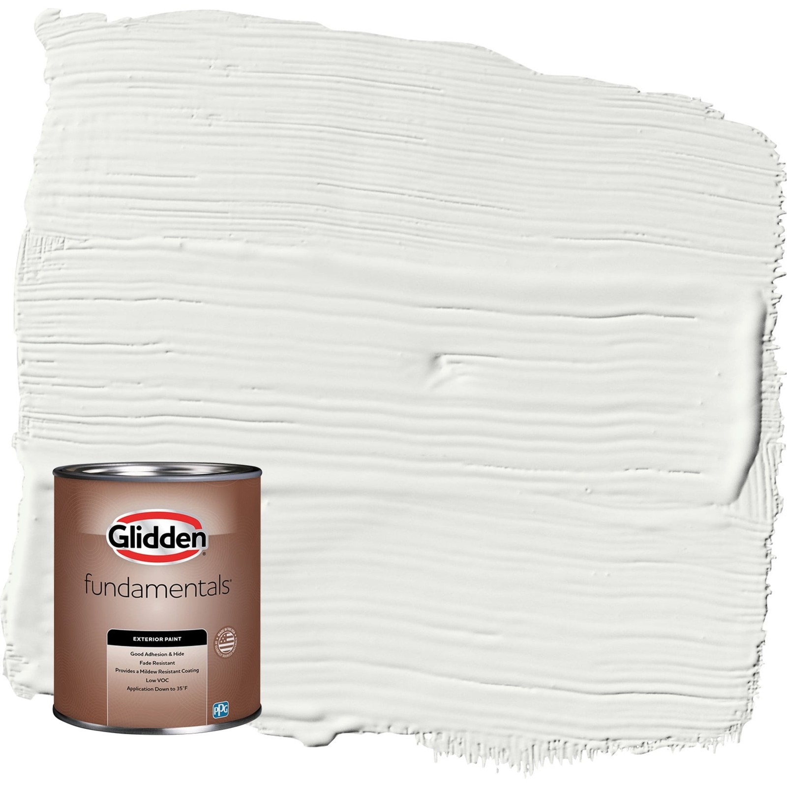 Fundamentals Grab-N-Go White Semi-Gloss Exterior Paint 1 Quart