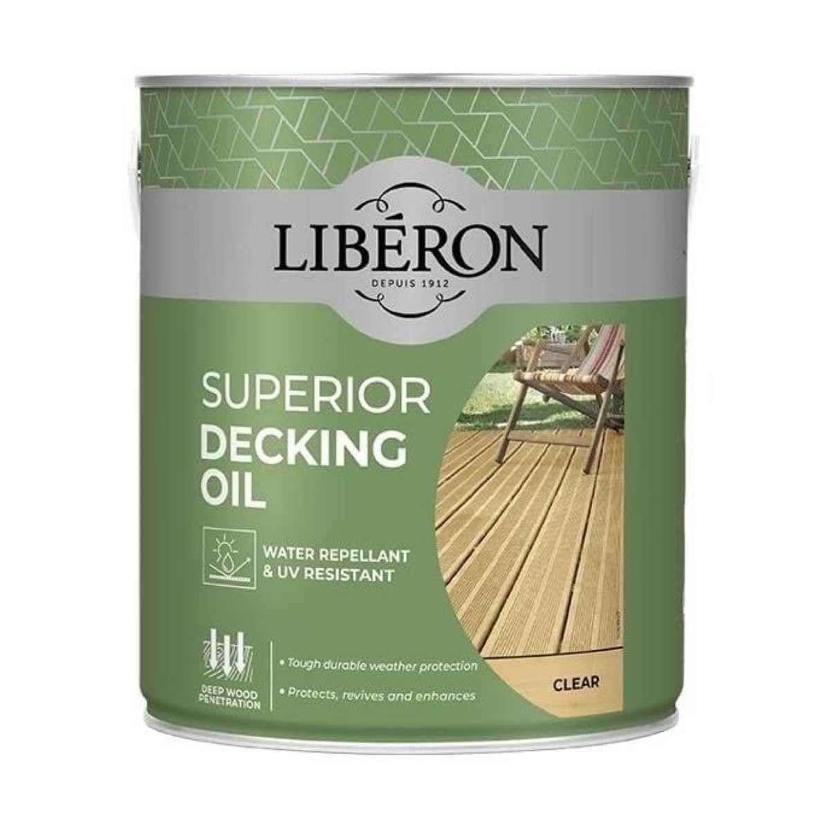Liberon Superior Decking Oil Clear 2.5L UV-Resistant Exterior Timber Protection