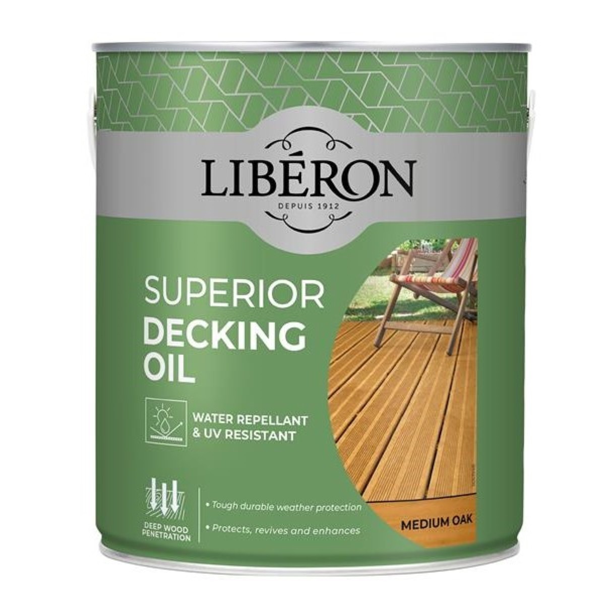 Liberon Superior Decking Oil Medium Oak 2.5L – UV Exterior Timber Protection