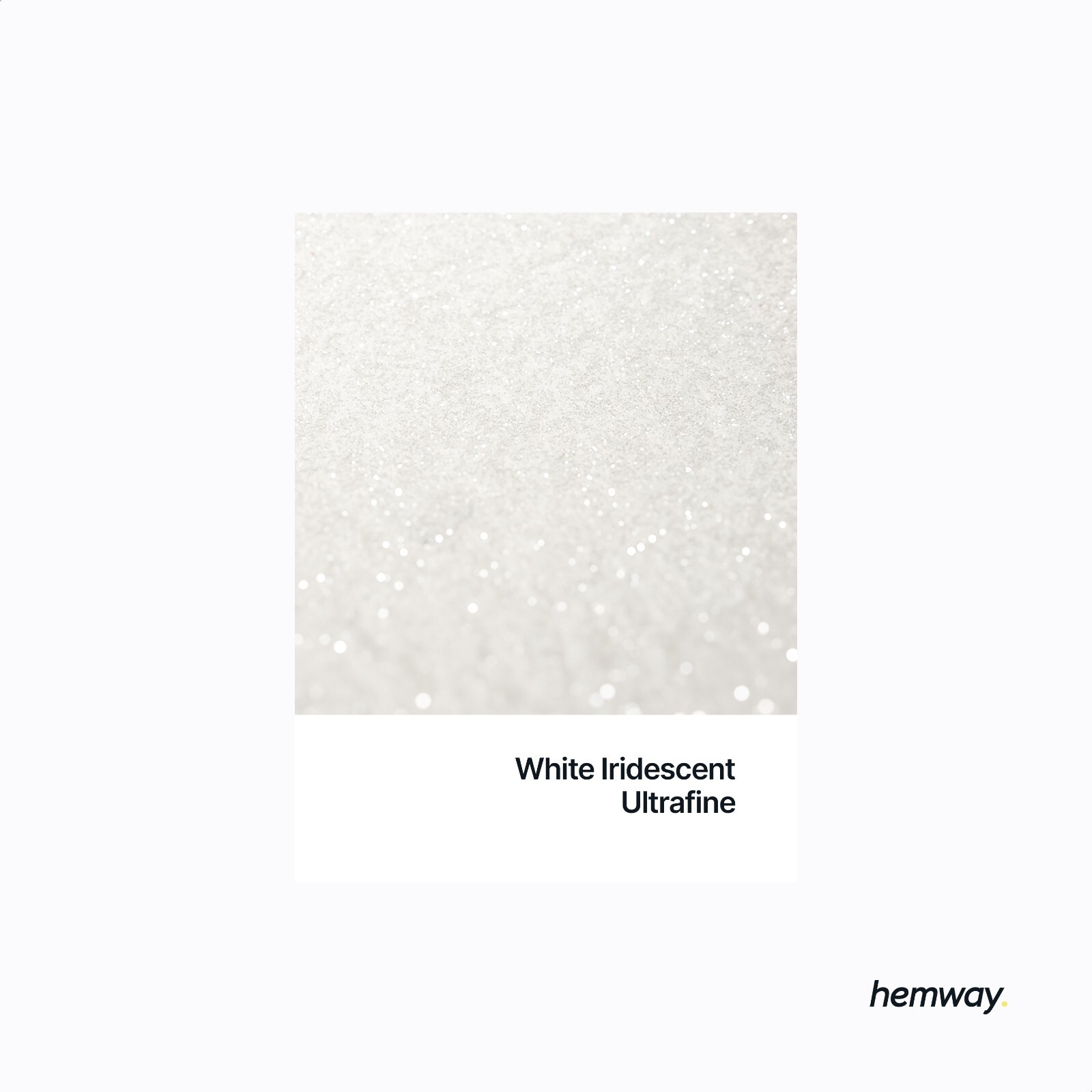 Hemway White Glitter Iridescent Paint Additive Crystals Emulsion Walls Ceiling