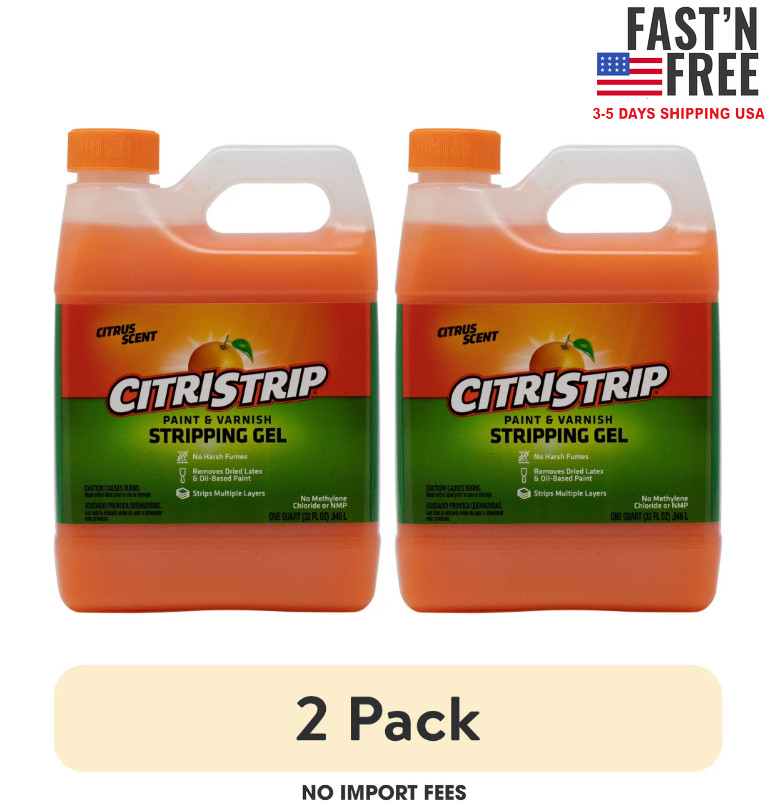 (2 pack) CitriStrip Paint & Varnish Stripping Gel, Citrus Scent, 1 Quart