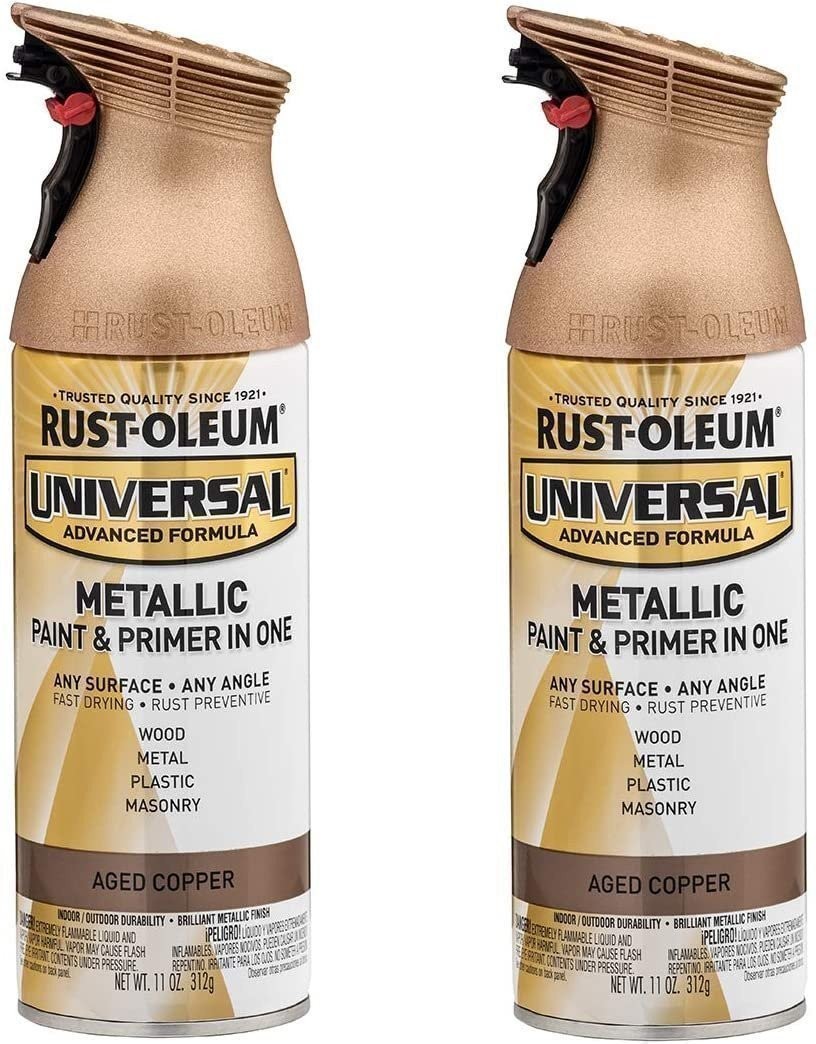 Rust-Oleum 249132-6PK Universal All Surface Metallic Spray Paint, 11 oz, Aged…