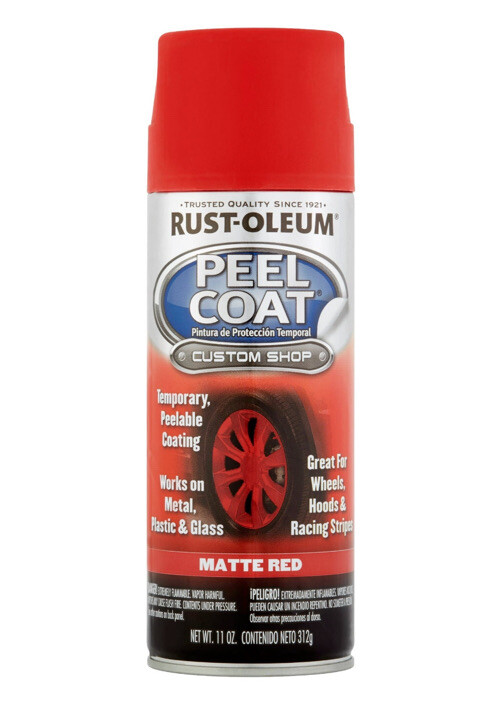 Rust-Oleum 284314 Peel Coat Custom Shop Matte Red 11 Oz Can BRAND NEW