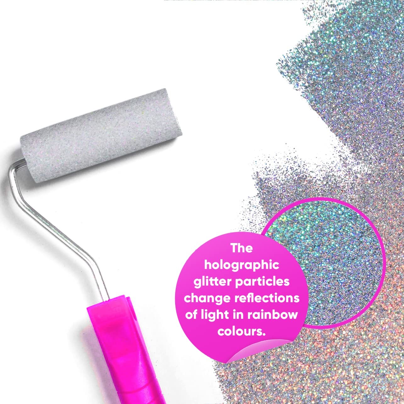 Levaka Holographic Silver Glitter Paint Additive for Walls, 14.11oz – Paint G…