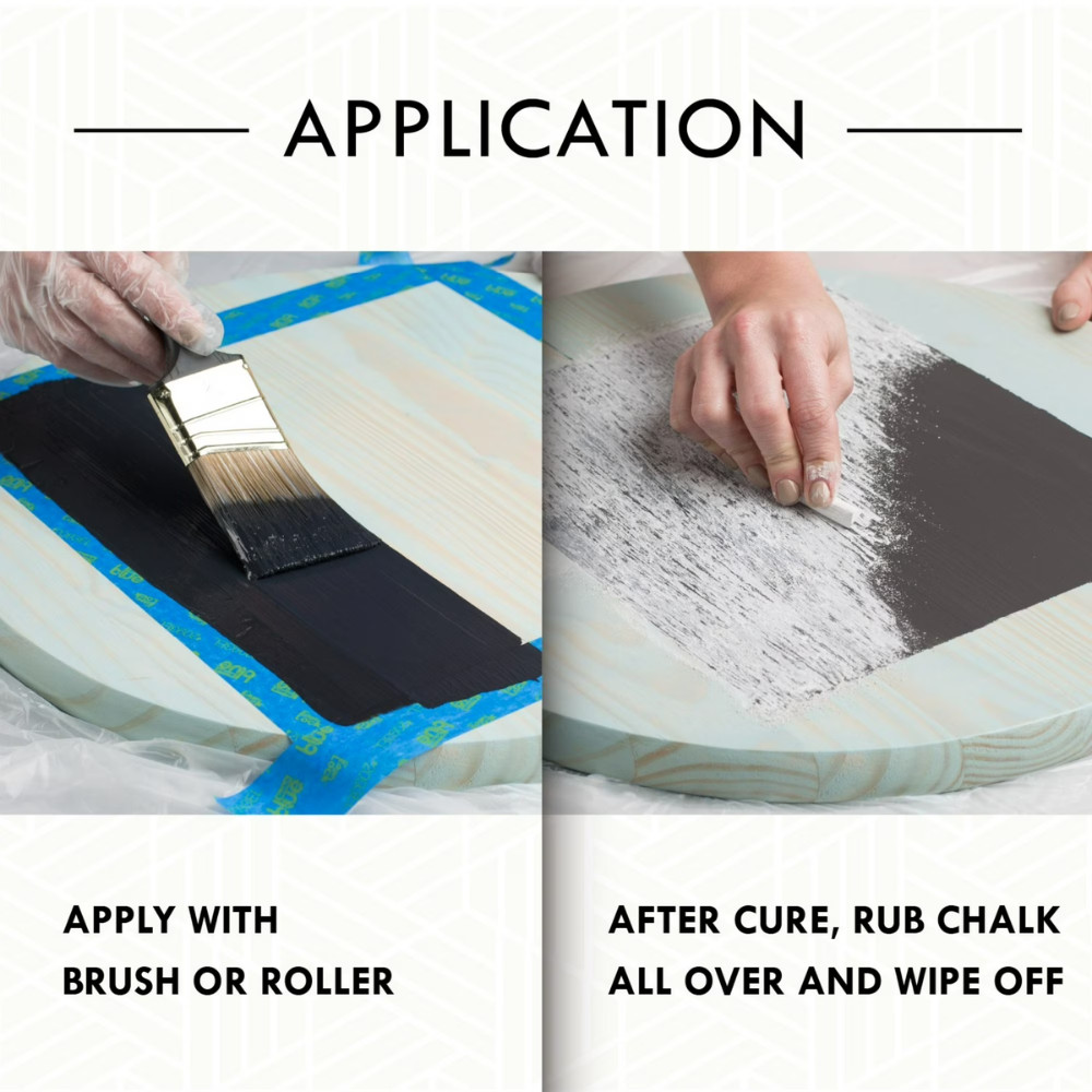 Rust-Oleum Chalkboard Paint, Matte Black Interior DIY Wall Paint 1 Quart, 2 Pack