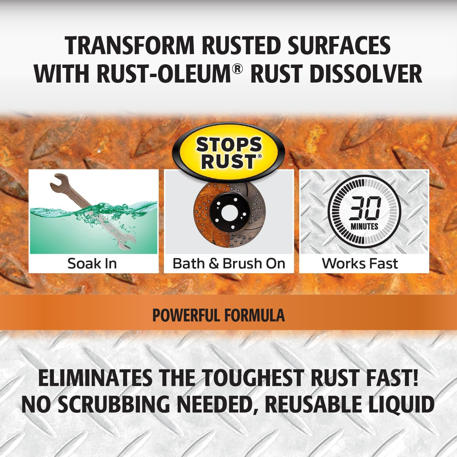 Rust Dissolver Soak & Bath | Heavy-Duty Corrosion Remover for Metal Tools, Cars,