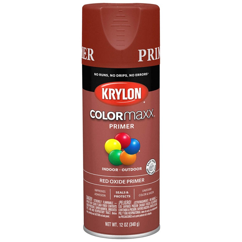 COLORMAXX K05583007 Spray Paint Primer,Red Oxide,12 oz 800T31