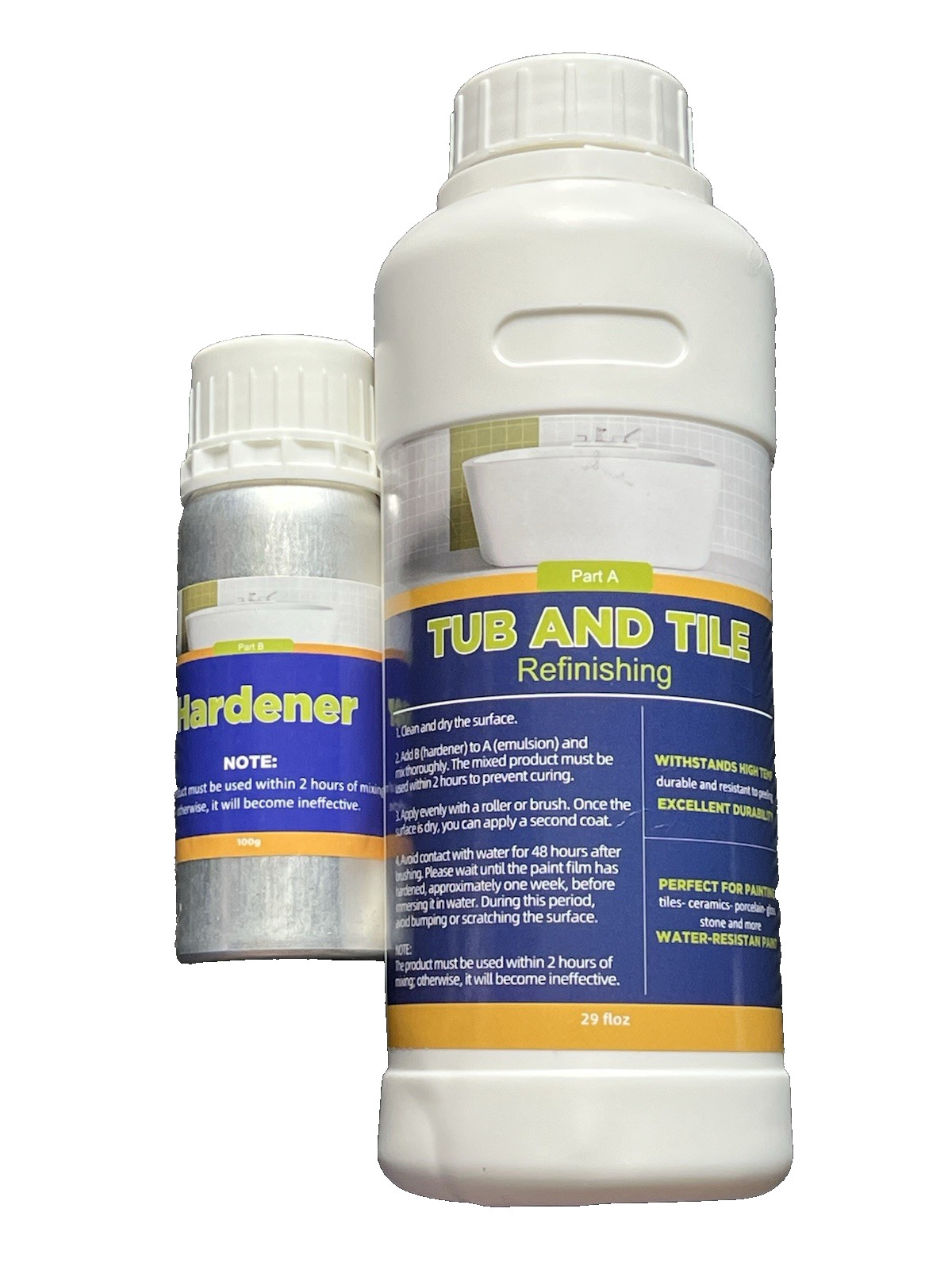 Tub And Tile Refinishing Part A and Hardener Part B 29 oz