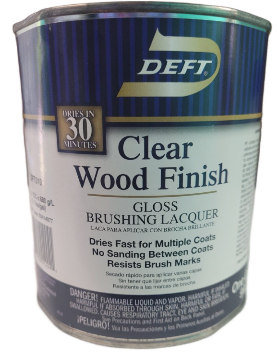 1 qt Deft DFT010 Clear Clear Wood Finish Brushing Lacquer Gloss new