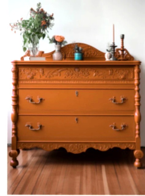 Burnt Orange,Brown Orange , Copper Brown Clay and Chalk Paint Cara Cara