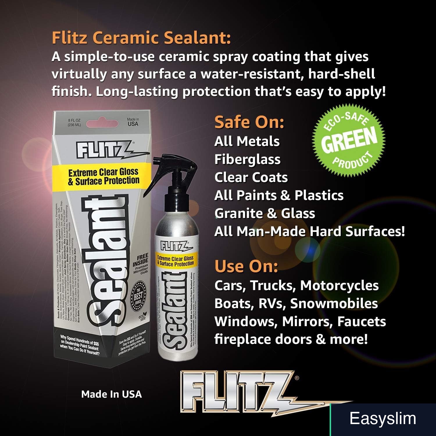 Ceramic Sealant Spray 6 Pack 8 oz Hydrophobic Water Repellent Car Boat