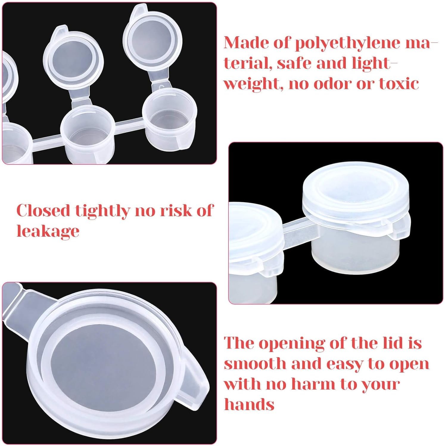 240-Piece Empty Paint Pot Set, 3ml Mini Containers with Lids