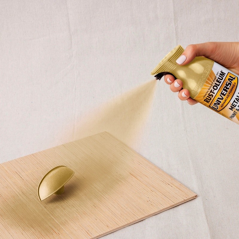 Gilded Brass Universal All Surface Interior/Exterior Metallic Spray Paint, 11 oz