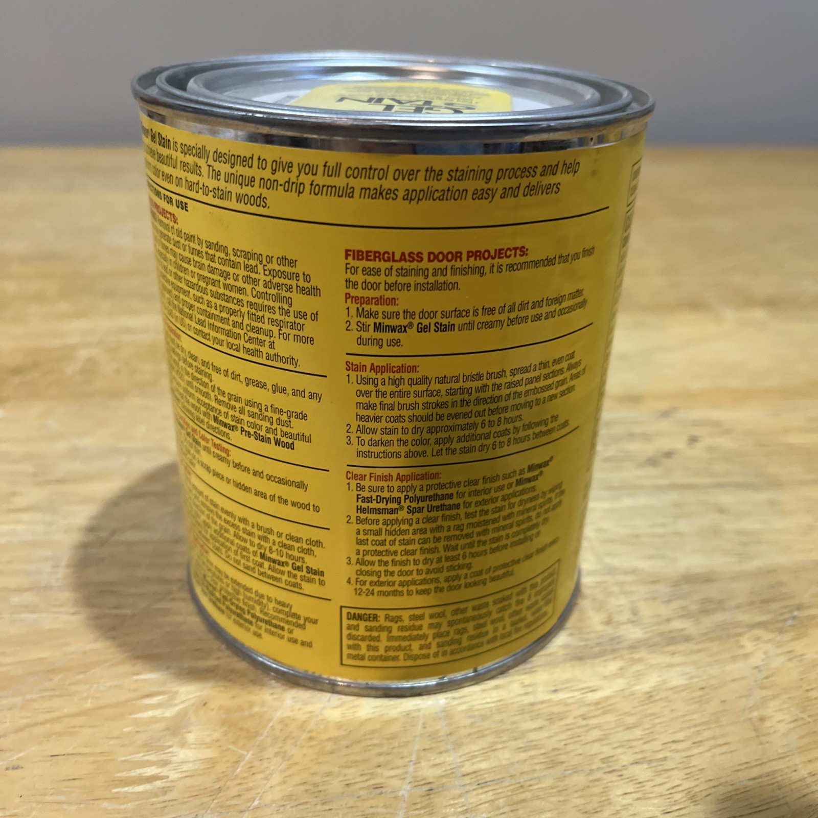 Discontinued Minwax Interior Wood Gel Stain RED ELM 609 – 1 Qt (32 fl oz) – NEW