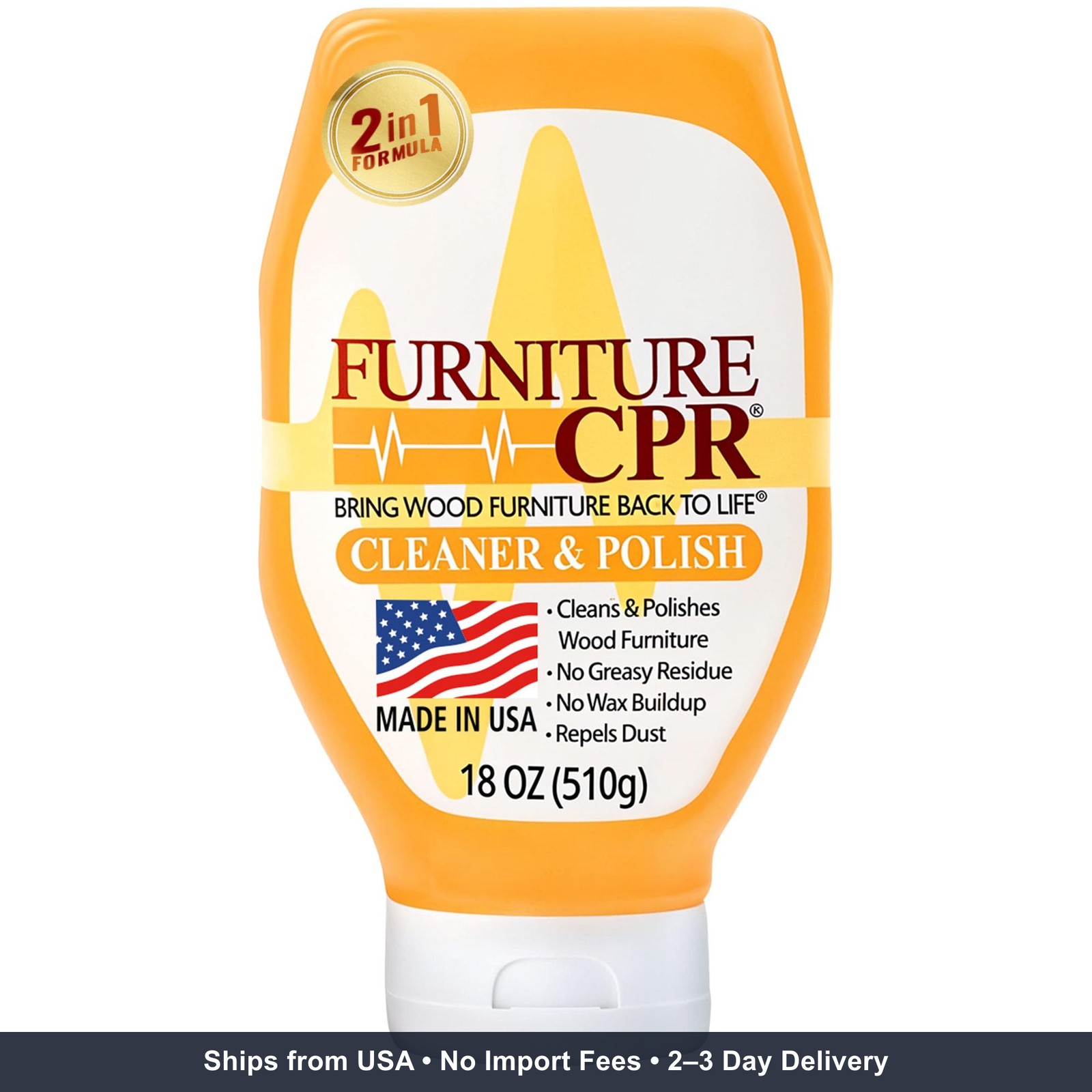 Furniture CPR Wood Furniture Cleaners & Polish 18oz-Cabinet Cleaner for Woods Pa