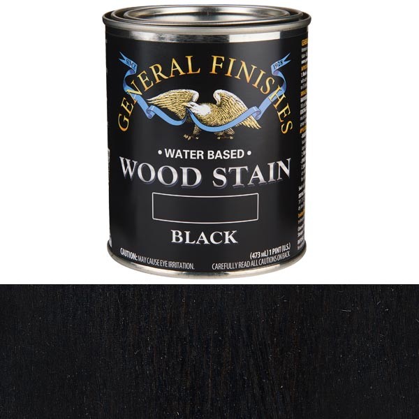 General Finishes Wood Stain Water Based Black Stain Pint