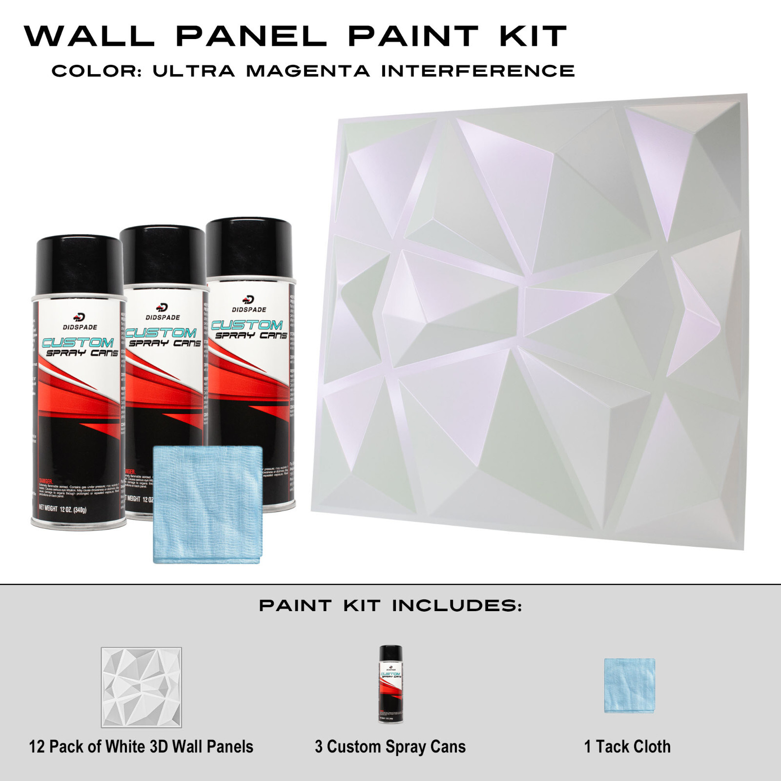 Ultra Magenta Interference White Wall Panel Paint Kit