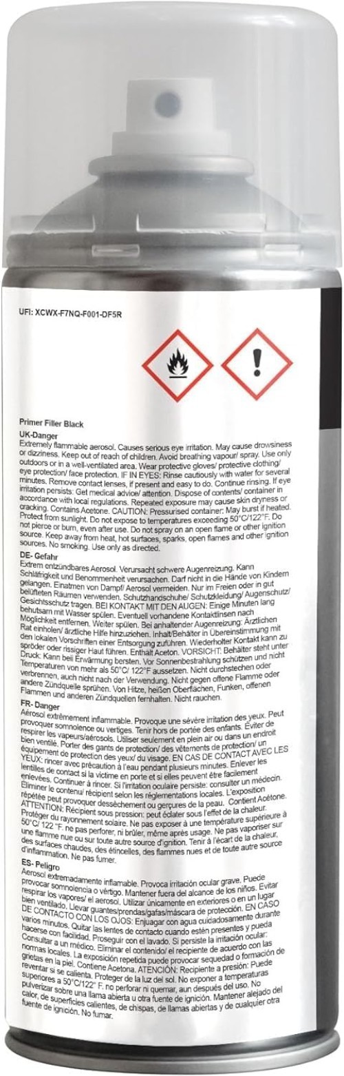 Fast Dry Black Filler Primer Paint – 3x400ml for Smooth Finish & Topcoating