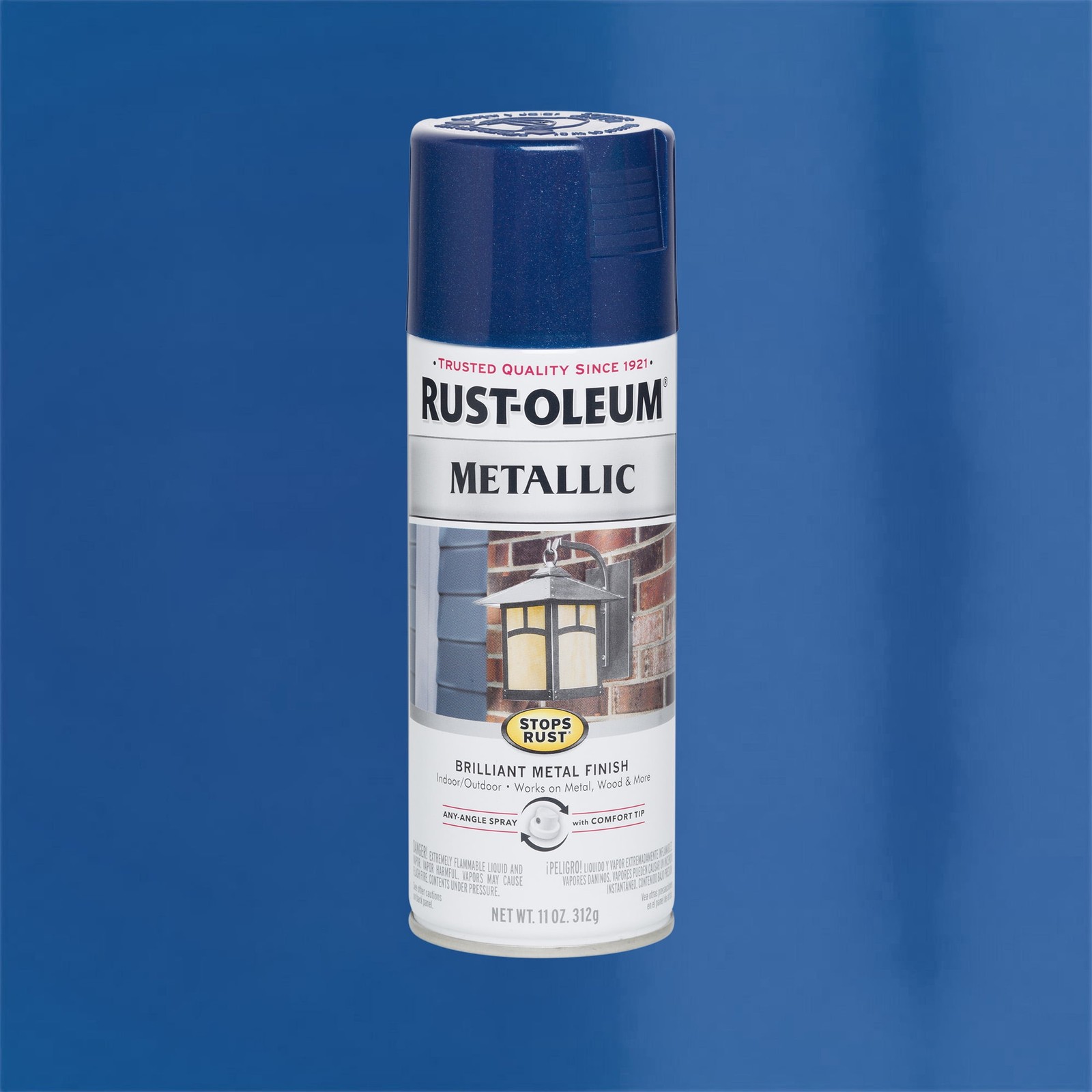 Indoor Stops Rust Spray Paint 11 oz Cobalt Blue W/ Smooth Finish & Easy Clean