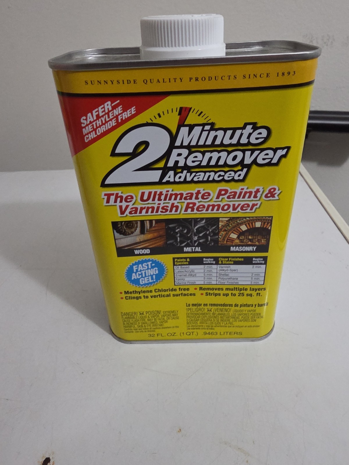 Sunnyside 63432 2 Minute Advanced Remover Paint and Varnish Remover Gel