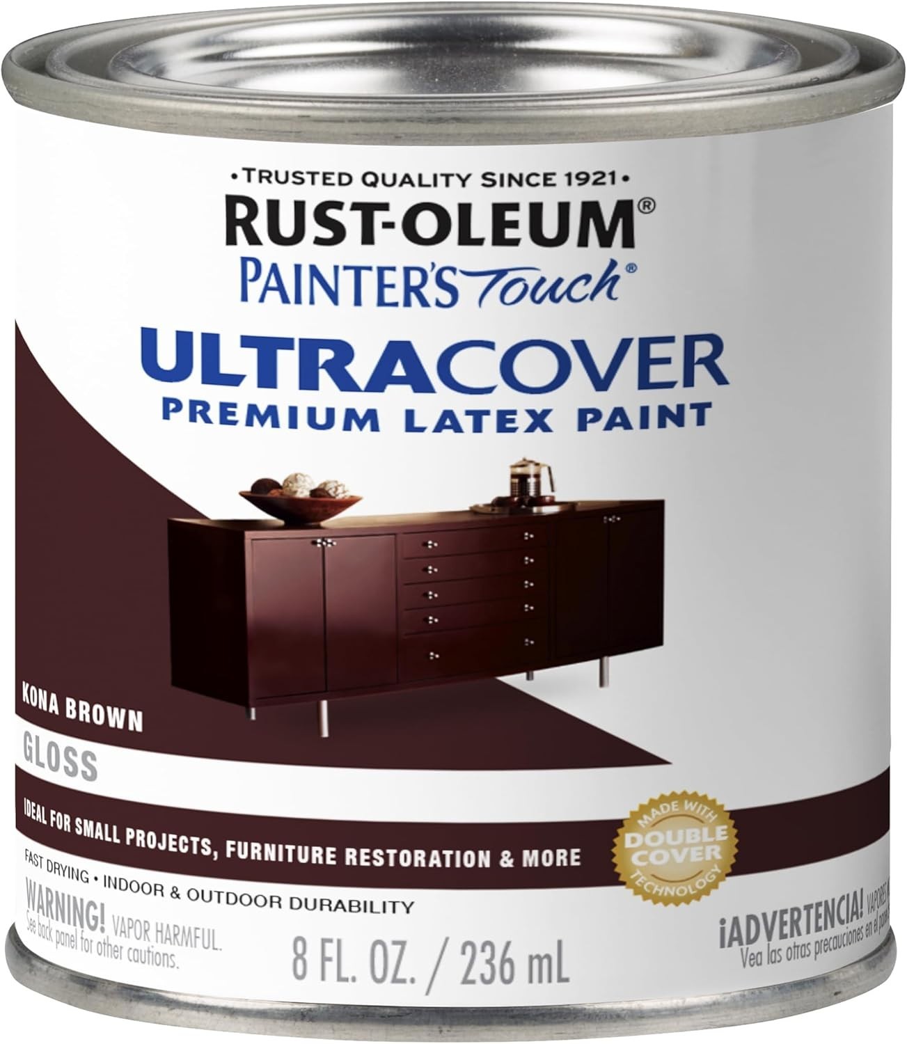 2x Rust Oleum Painter’s Touch Ultra Cover Gloss Kona Brown 8oz MultiSurfacePaint