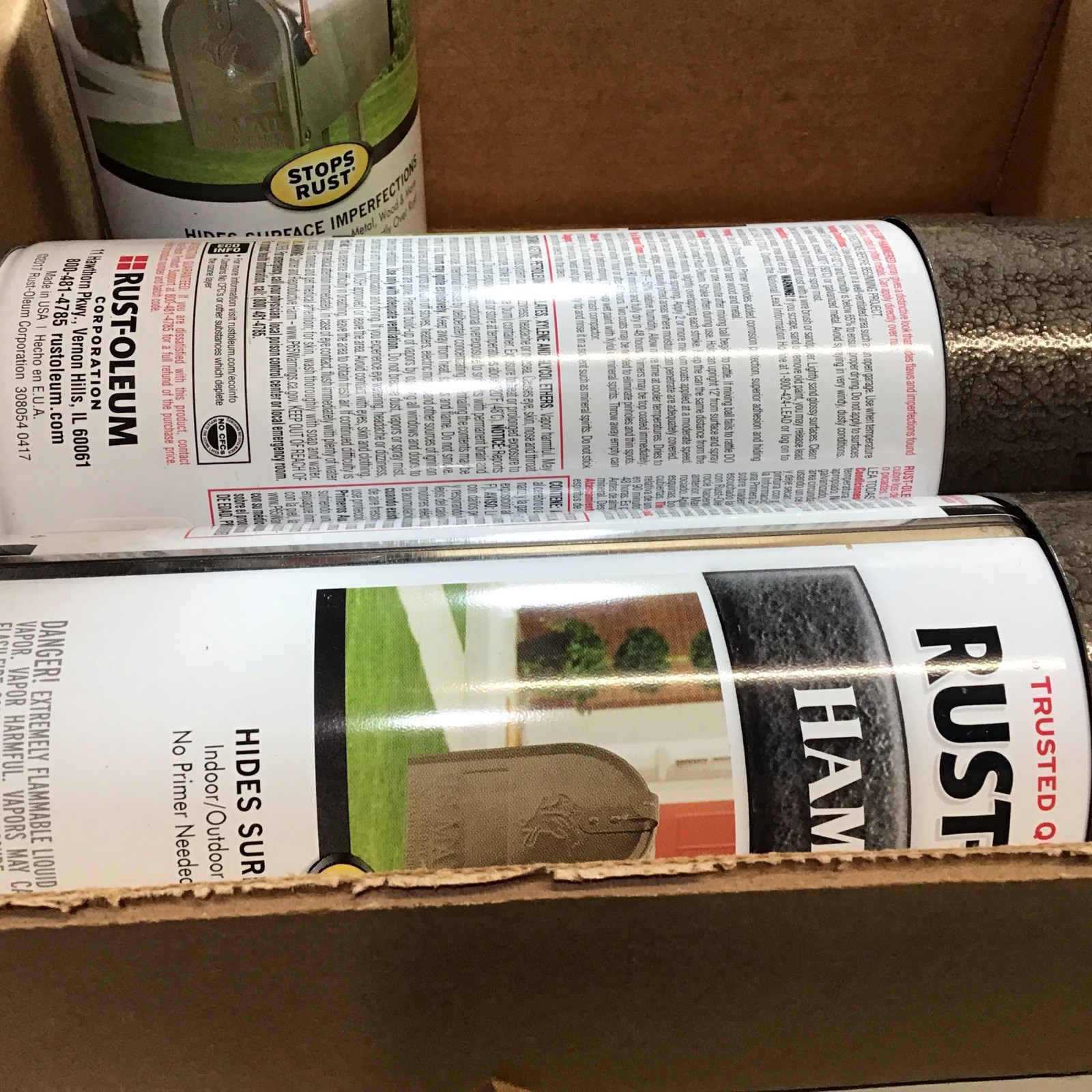 Rust Oleum Stops Rust Hammered Spray Paint Dark Bronze 3 Pack New