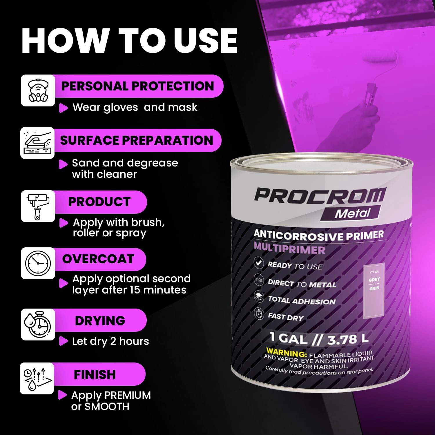 Multiprimer 1 Gallon – Rust Preventive Primer for Metal & Plastic