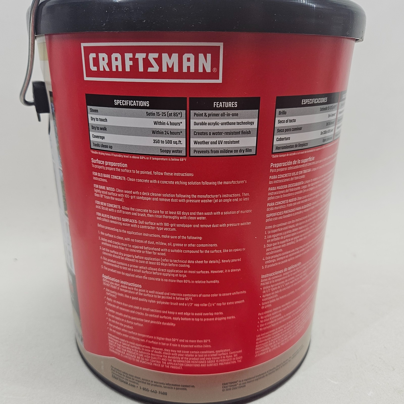 Craftsman Semi-Transparent Wood Stain and Sealer Premium Beige Satin 128-Fl Oz