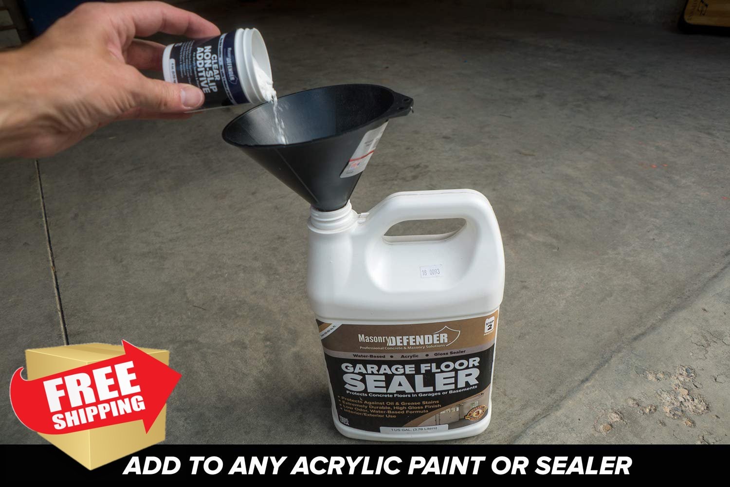 MasonryDefender Non Slip Grit Additive, Clear Floor Grip for Sealers, 4 oz