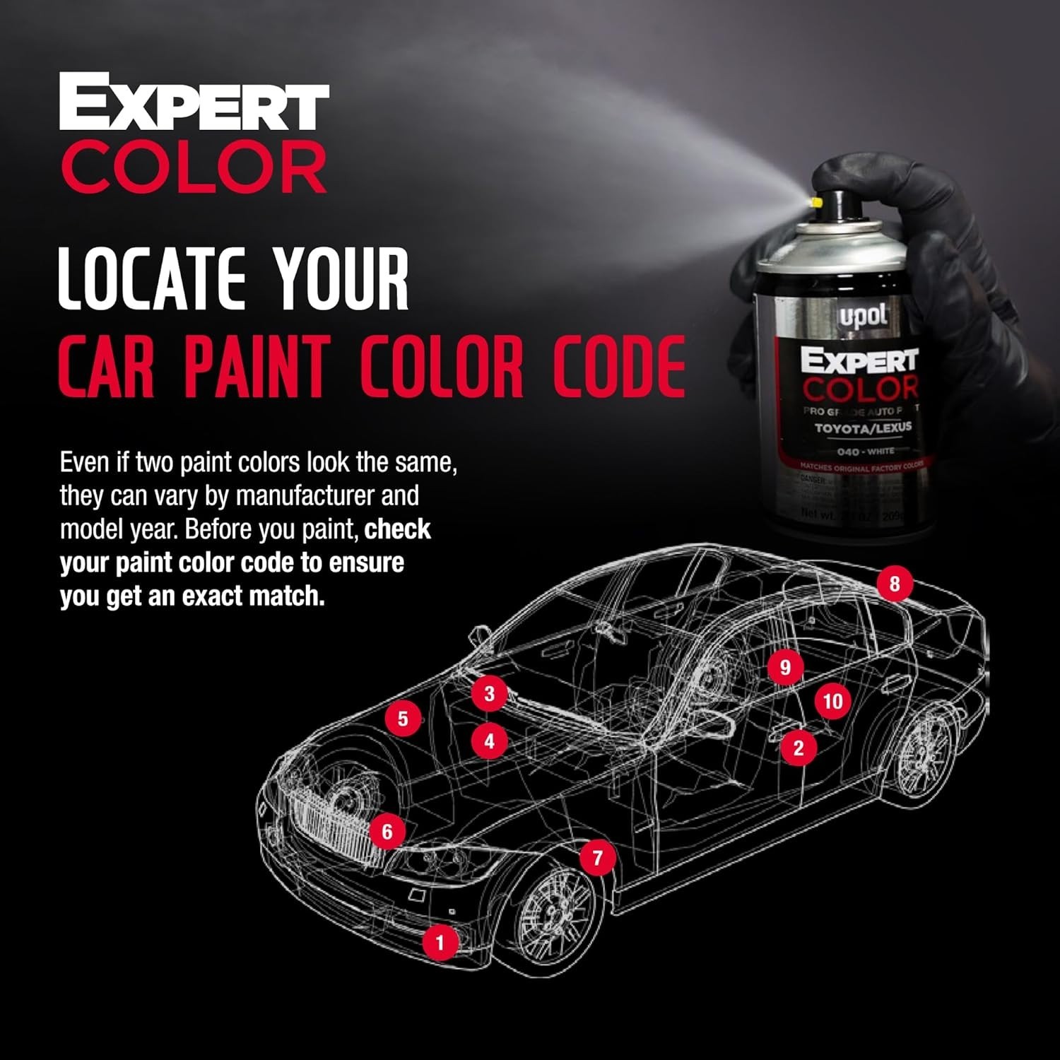 Expert Color Universal, Automotive Spray Paint, Professional Grade, Long-Last…