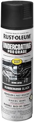 Rust-Oleum 248656 Professional Grade Rubberized Undercoating Spray, 15 oz, Black