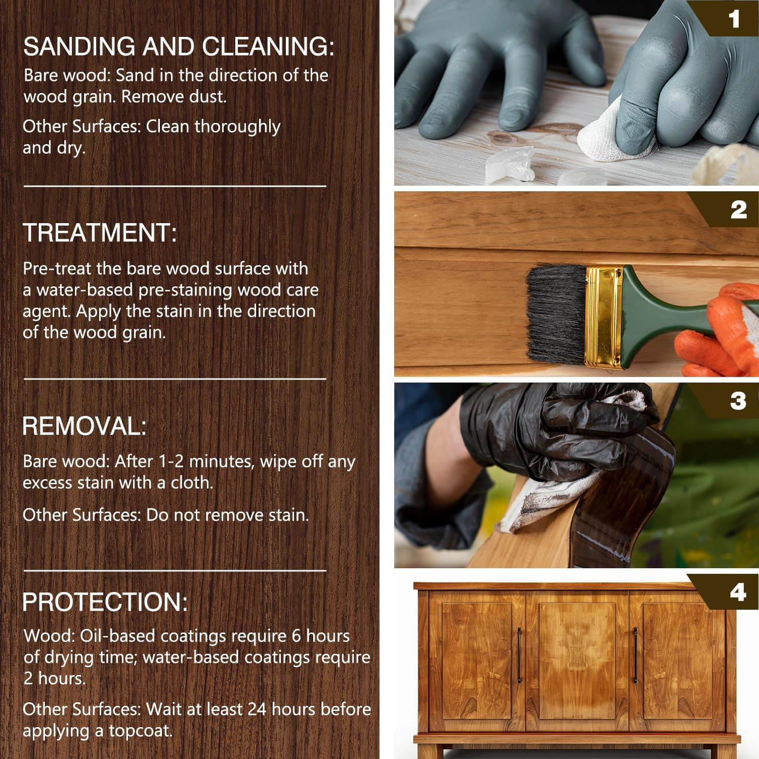 Water-Based Gel Stain – 200Ml Gel Stains for Wood – Gel Wood Stain – Wood Stain
