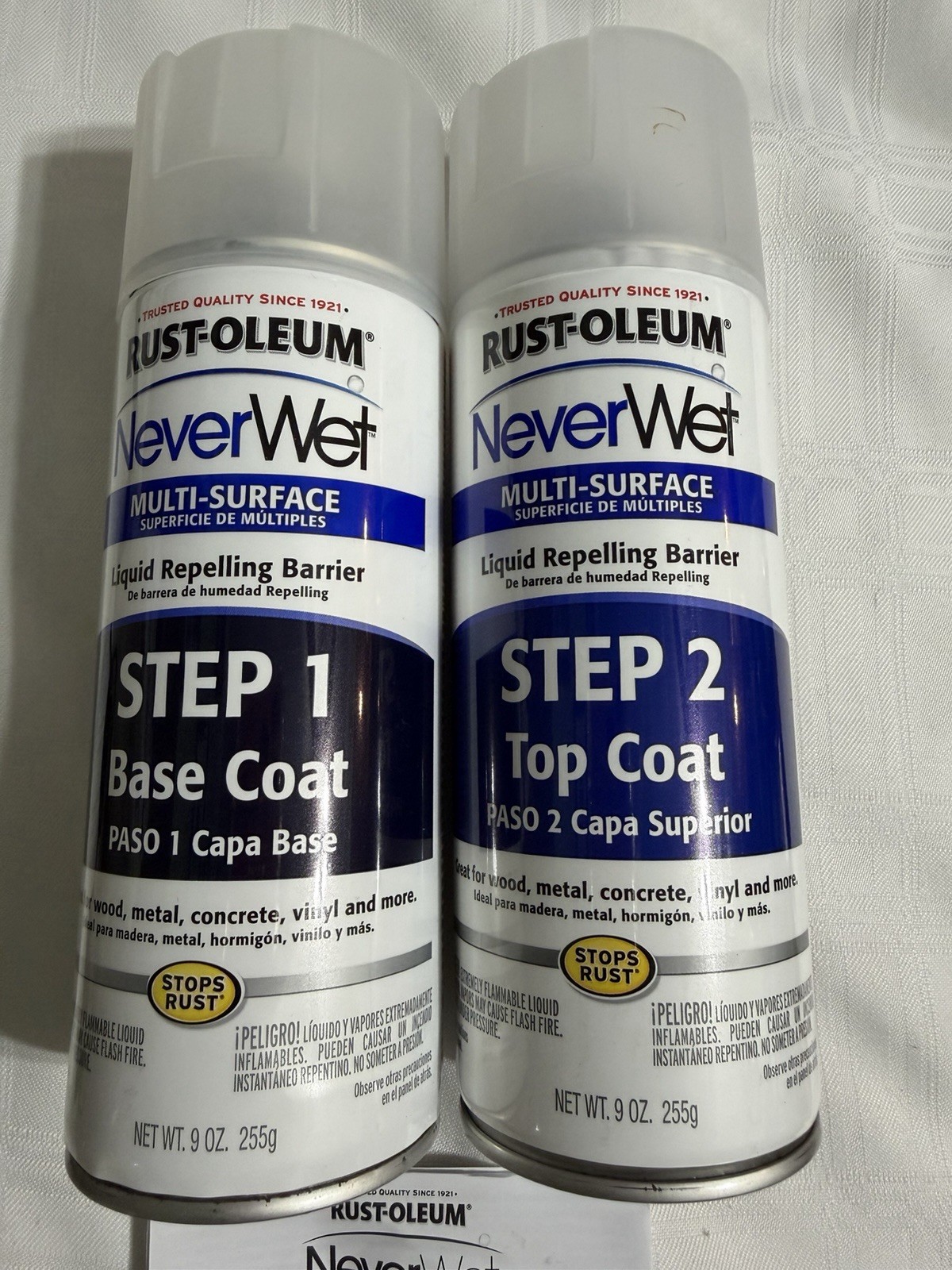 Rust-Oleum NeverWet Multi-Surface Liquid Repelling Treatment~Total WT 18 Oz.~NIB