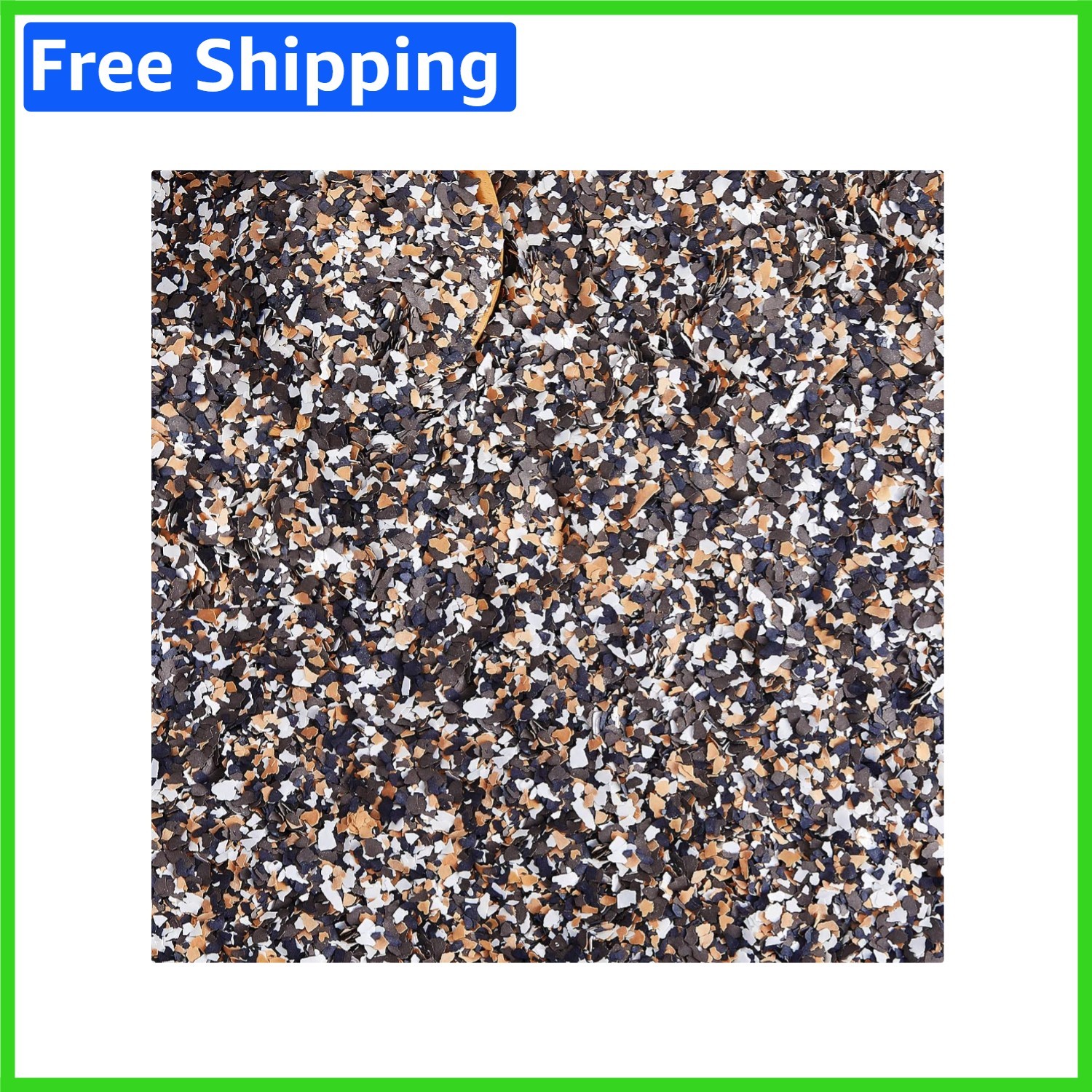 Lightweight 2-4 mm Garage Decorative Color Chips – Black, White, Yellow & Coffee