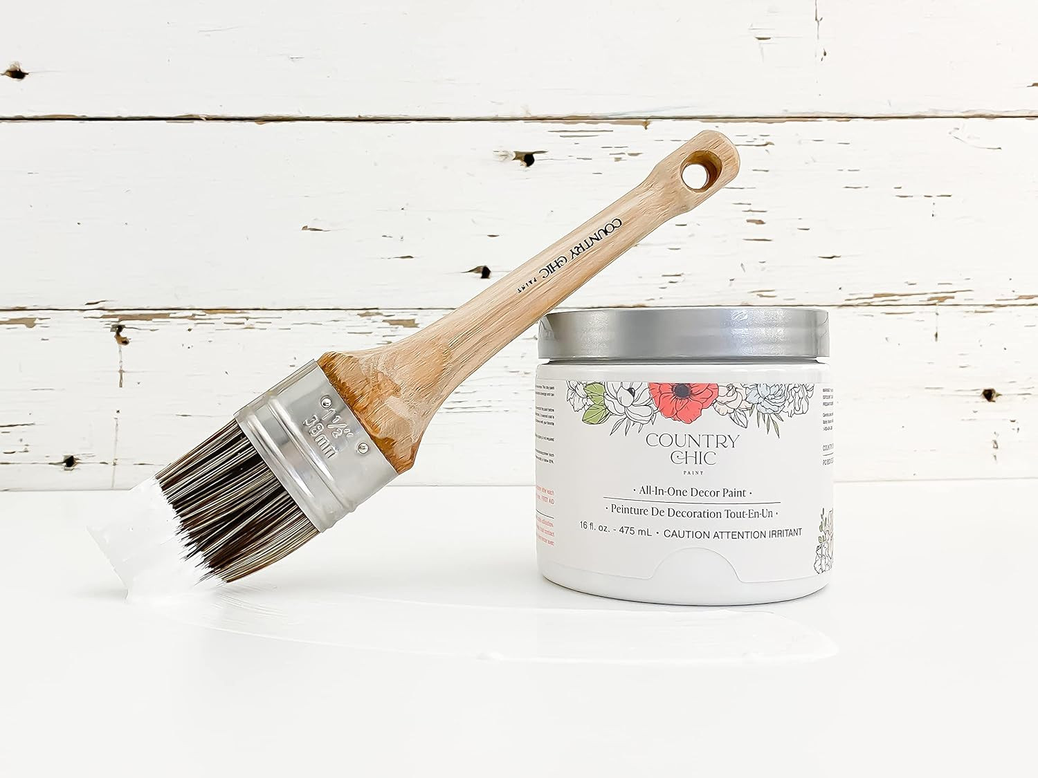 Chalk Style Paint + Clear Coat Bundle – for Furniture, Home Decor, Crafts (Color