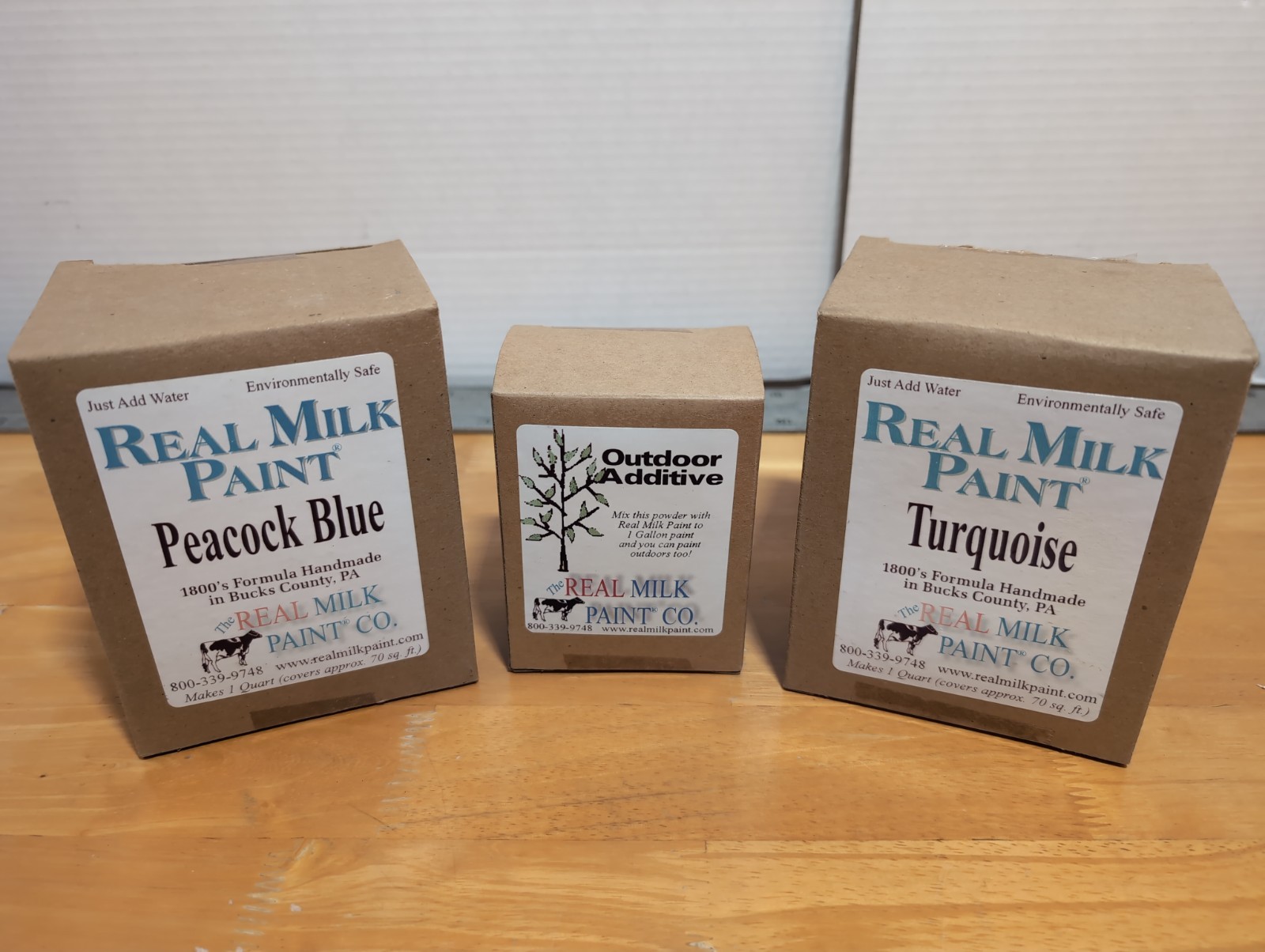 Real Milk Paint Co Peacock Blue Turquoise Quart Powder Paint + Outdoor Additive