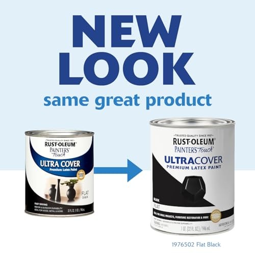Rust-Oleum 1976502 Painter’s Touch Flat Black Quart Paint