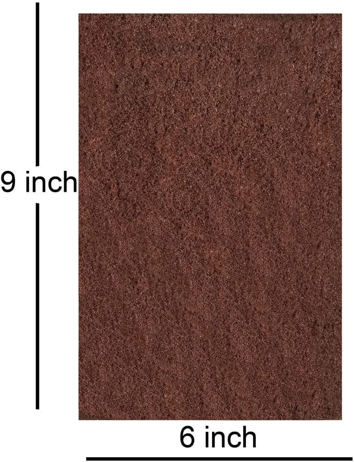 Premium 10 Pack 6″ x 9″ General Purpose Scuff Pads – Scuffing, Scouring, Brown